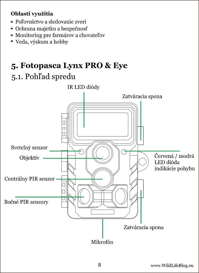 Návod fotopasca Lynx PRO & Eye