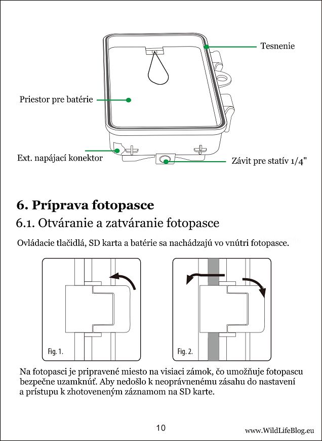 Návod fotopasca Lynx PRO & Eye