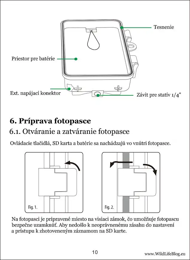 Návod fotopasca Lynx PRO & Eye