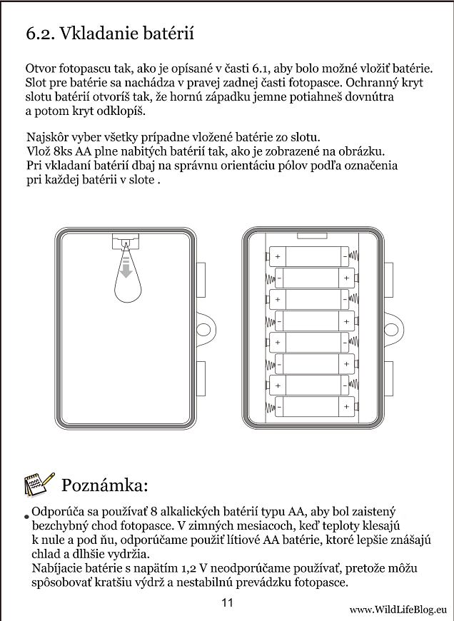Návod fotopasca Lynx PRO & Eye