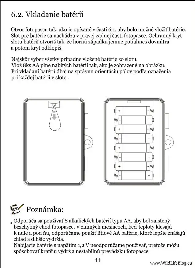 Návod fotopasca Lynx PRO & Eye