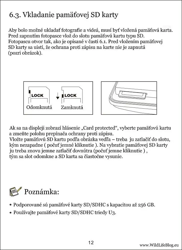 Návod fotopasca Lynx PRO & Eye