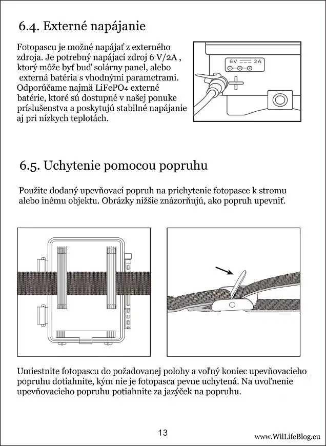 Návod fotopasca Lynx PRO & Eye